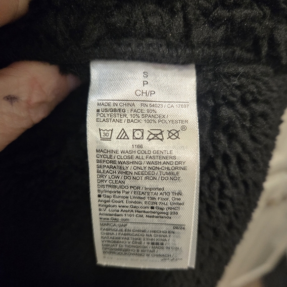 NWT Gap Vegan Suede Shawl Collar Coat Basic Black Brown - Picture 12 of 12